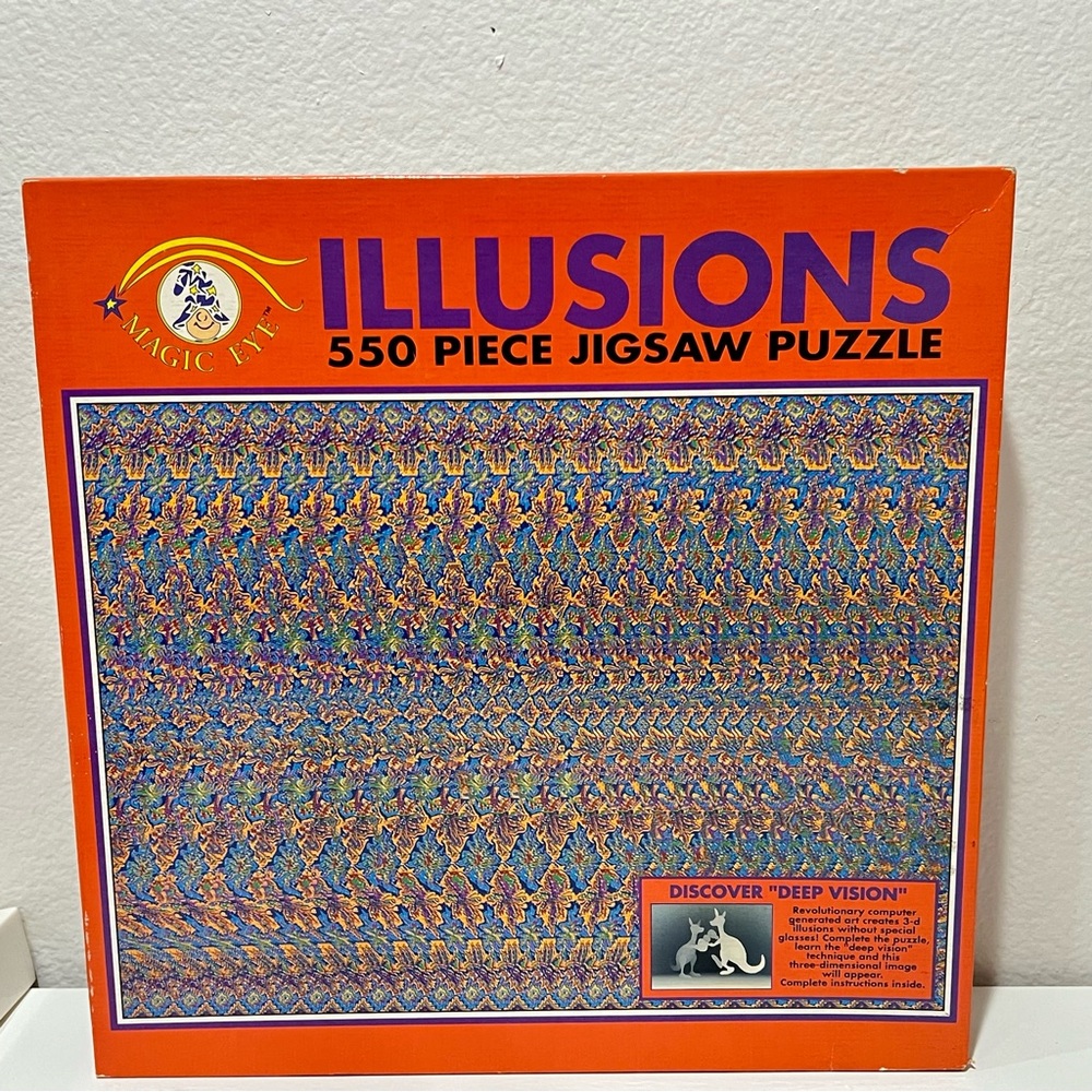 Illusions Puzzle Magic Eye 550Pc Kangaroos Vintage New